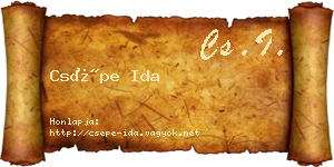 Csépe Ida névjegykártya