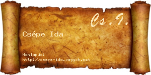 Csépe Ida névjegykártya