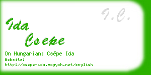 ida csepe business card